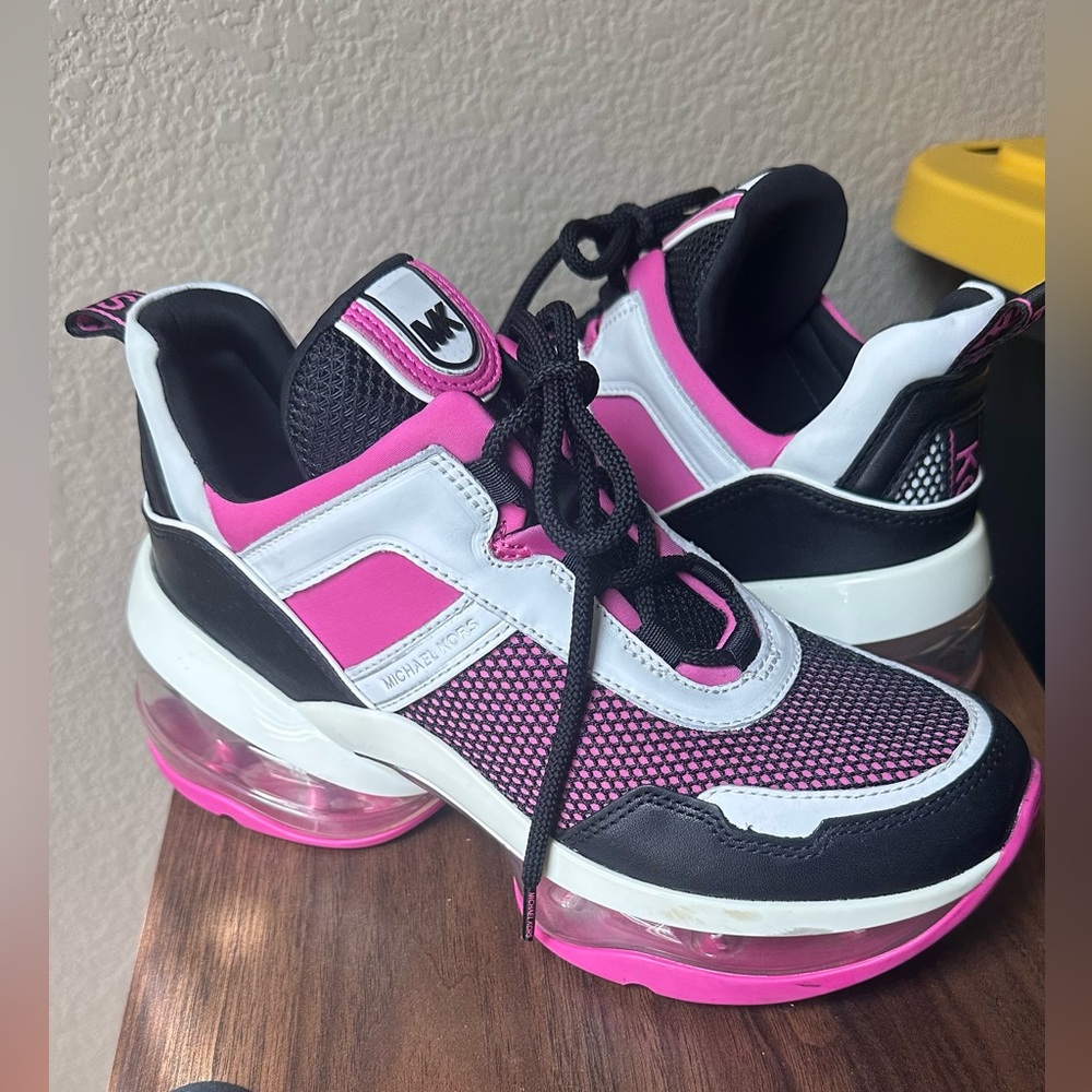 Michael Kors Women's Pink and Black Sneakers
